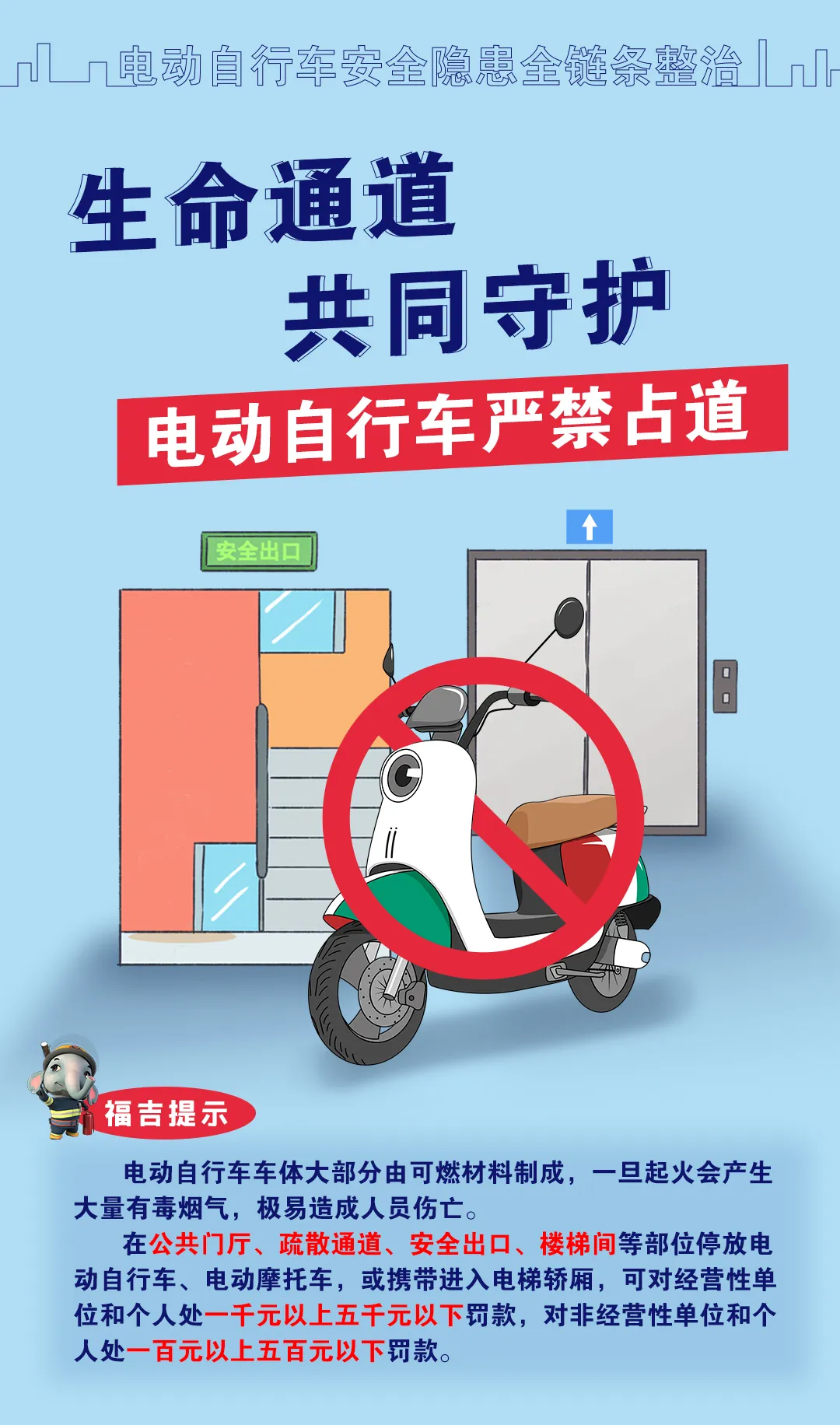 《电动自行车安全隐患全链条整治》系列海报