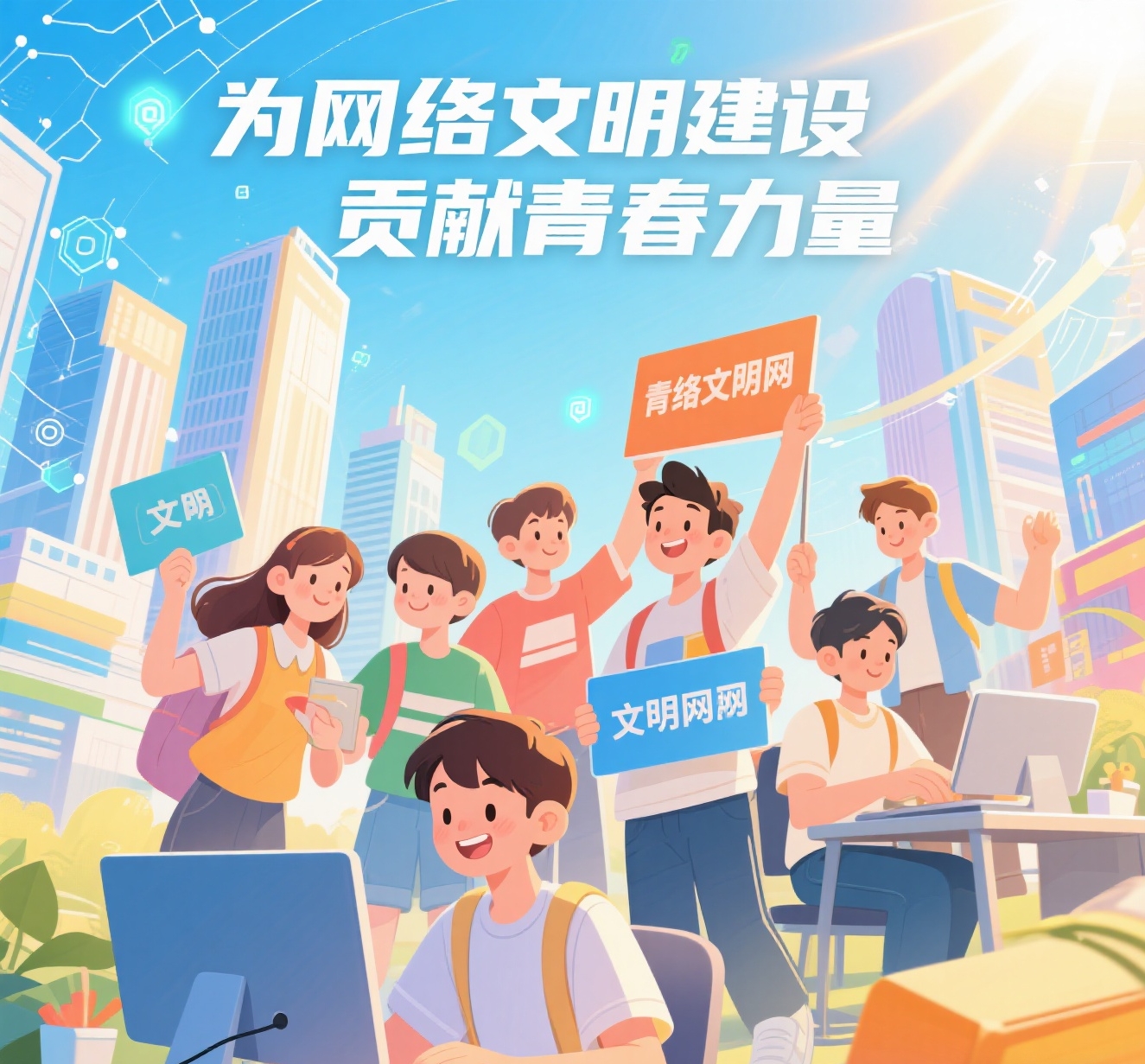 【弘扬网络主流价值】为网络文明建设贡献青春力量